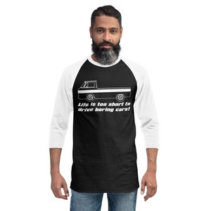 Corvair Rampside Life is Too Short to Drive Boring Cars 3/4 sleeve raglan shirt image 9