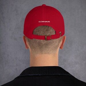 Embroidered front and back Corvair Monza Dad hat