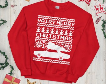 Corvair Late Model Sedan Ugly Christmas Sweater Style Sweatshirt