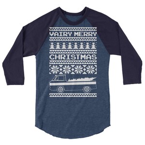Corvair Rampside Ugly Christmas Sweater Style 3/4 sleeve raglan shirt