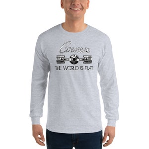 Corvair The World Is Flat Men’s Long Sleeve Shirt