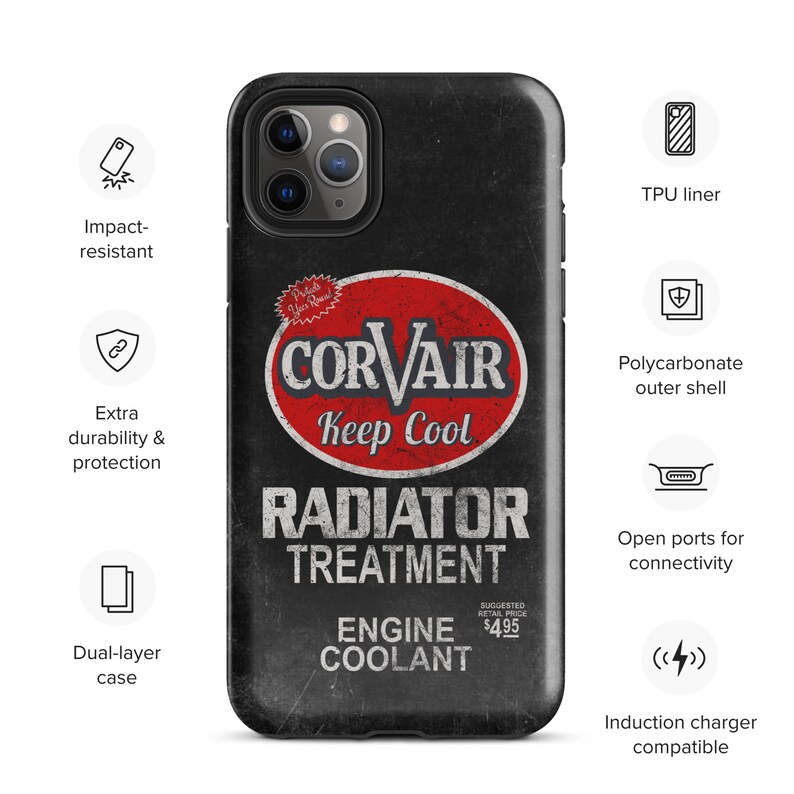 Vintage Corvair Radiator Treatment Tough Case for iPhone®