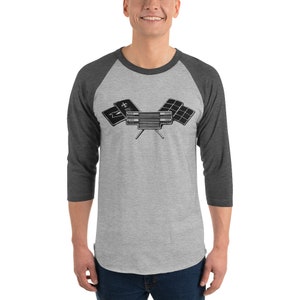 Corvair High Performance Flags 3/4 sleeve raglan shirt Grey/Heather Charcoa