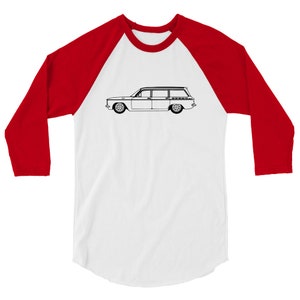 Corvair Lakewood 3/4 sleeve raglan shirt White/Red