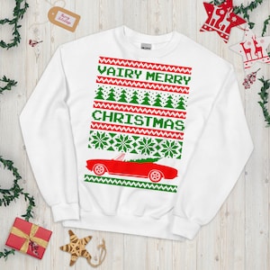 Corvair Ugly Christmas 1965-1969 Convertible Unisex Sweatshirt