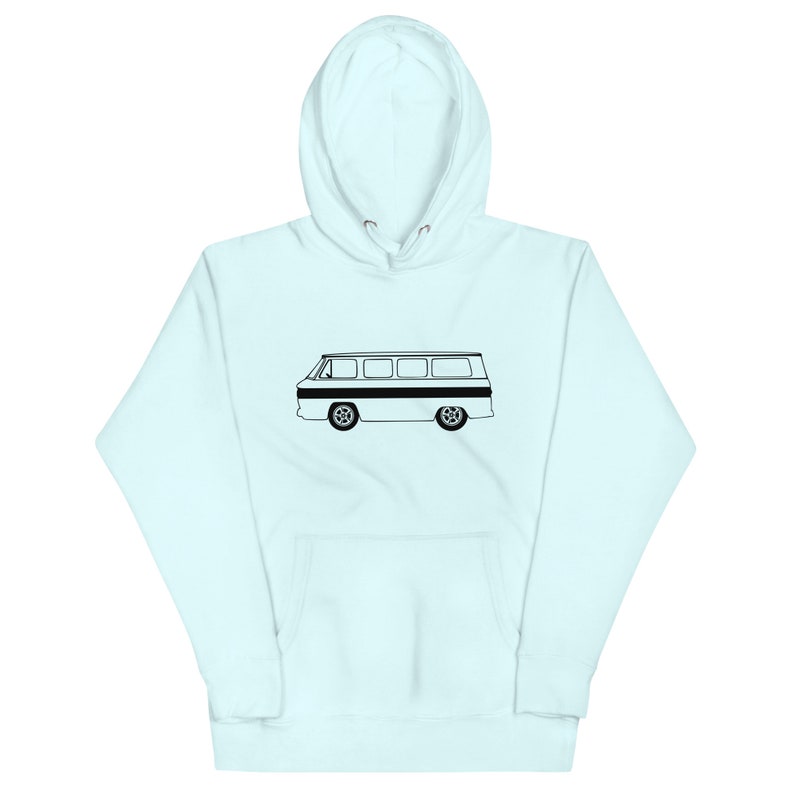 Corvair Greenbrier Unisex Hoodie Sky Blue