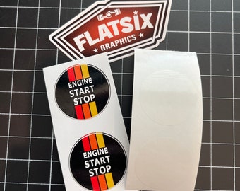 Push Button Starter Vinyl Decals Heritage Vintage Style. Please See Install Directions in Listing . Video link . Pics