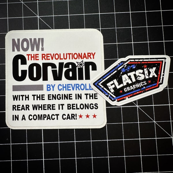 Two 3”x3” Corvair Stickers