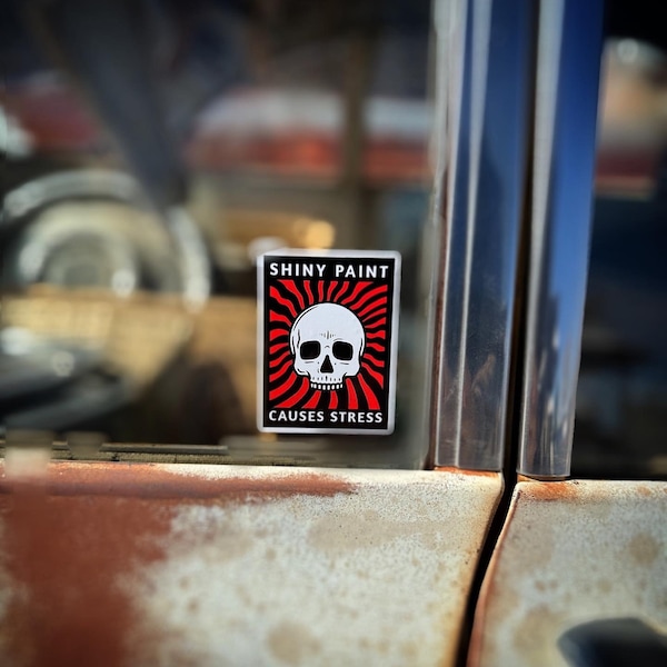 Shiny Paint Causes Stress Sticker Etsy