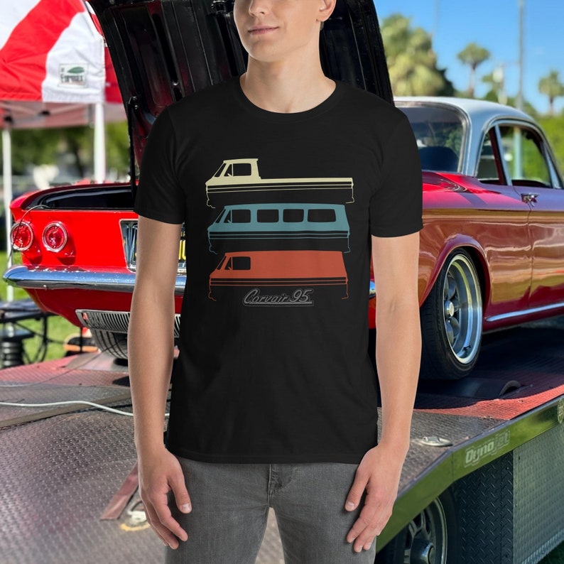 Corvair 95 Rampside, Greenbrier Corvan FC Silhouette Short-Sleeve T-Shirt