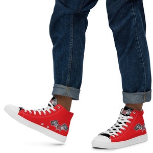 Corvair High Performance Flags Mens high top canvas shoes image 7
