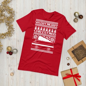 Corvair Corvan Ugly Christmas Sweater Style Short-Sleeve Unisex T-Shirt