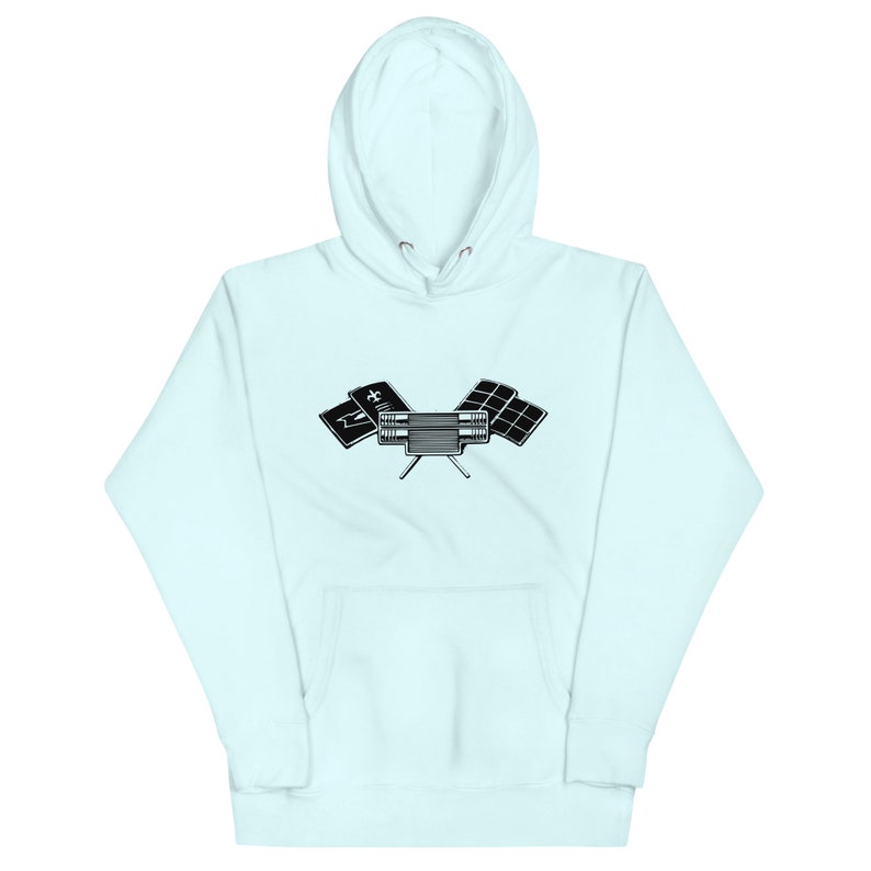 Corvair High Performance Flags Unisex Hoodie Sky Blue