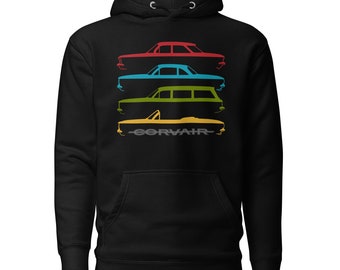 Corvair 95 Early Models 1960, 1961, 1962, 1963, 1964,  Silhouette Hoodie