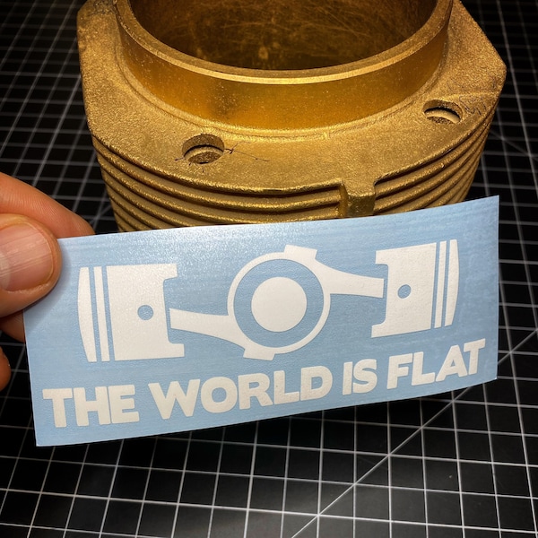 The World is Flat 4.5” wide sticker