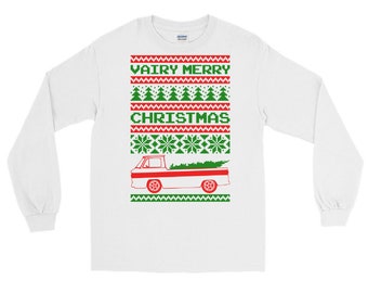 Rampside Corvair Ugly Christmas Sweater Style Camisa de manga larga para hombre