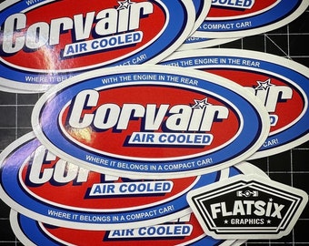 Corvair Vintage Style Sticker 5" wide