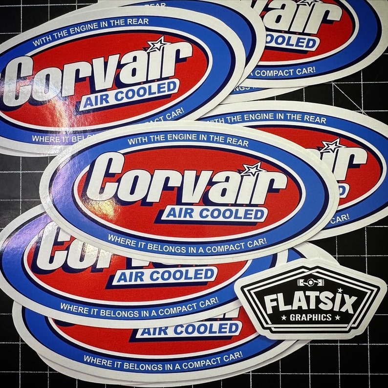 Corvair Vintage Style Sticker 5 wide image 1
