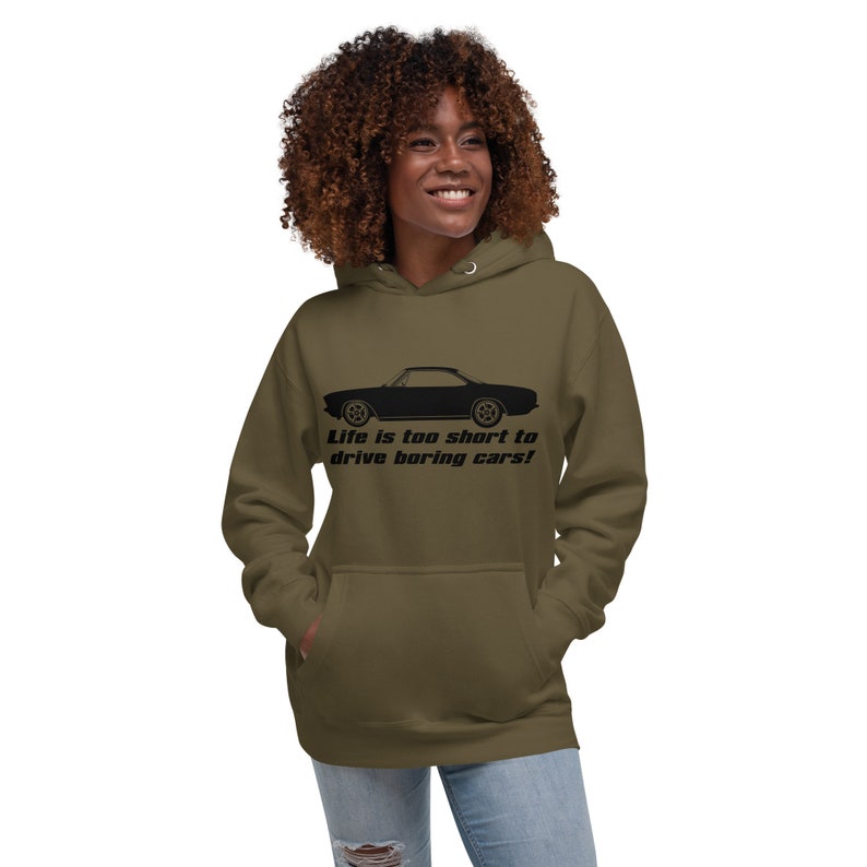 Corvair Life Is Too Short To Drive Boring Cars Unisex Hoodie image 9