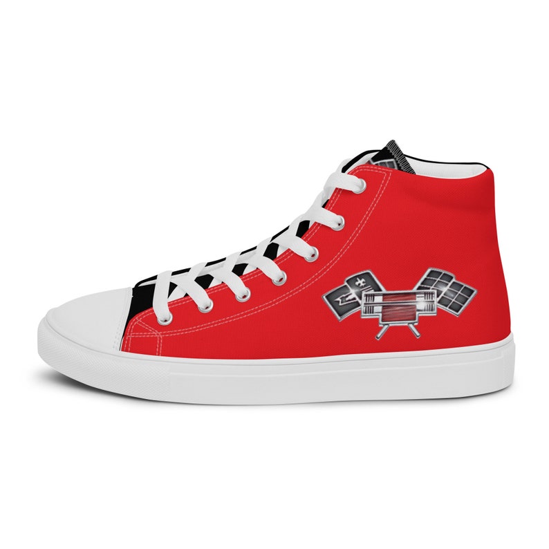 Corvair High Performance Flags Mens high top canvas shoes image 4