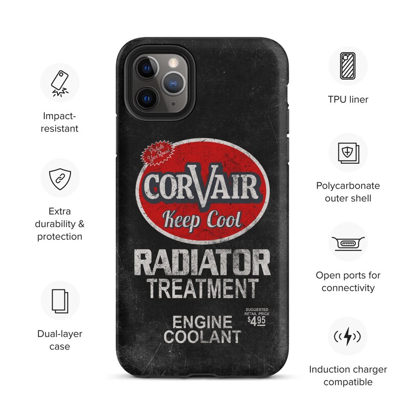 Vintage Corvair Radiator Treatment Tough Case for iPhone®