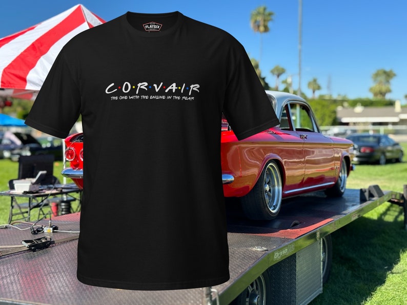 Corvair Friends The One with the Engine in the Rear Short-Sleeve T-Shirt image 1