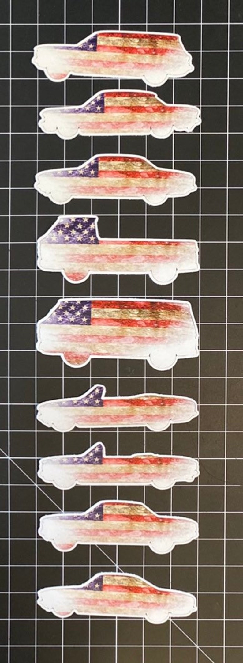 Corvair American Flag Stickers Distressed Flag