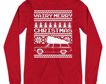 Corvair Lakewood Ugly Christmas Sweater Estilo Unisex Camiseta de manga larga