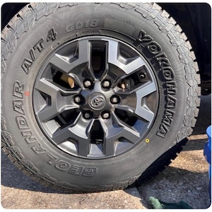 Marine Grade Vinyl Tacoma TRD Off Road Wheel blackout overlays 3rd gen charcoal metallic