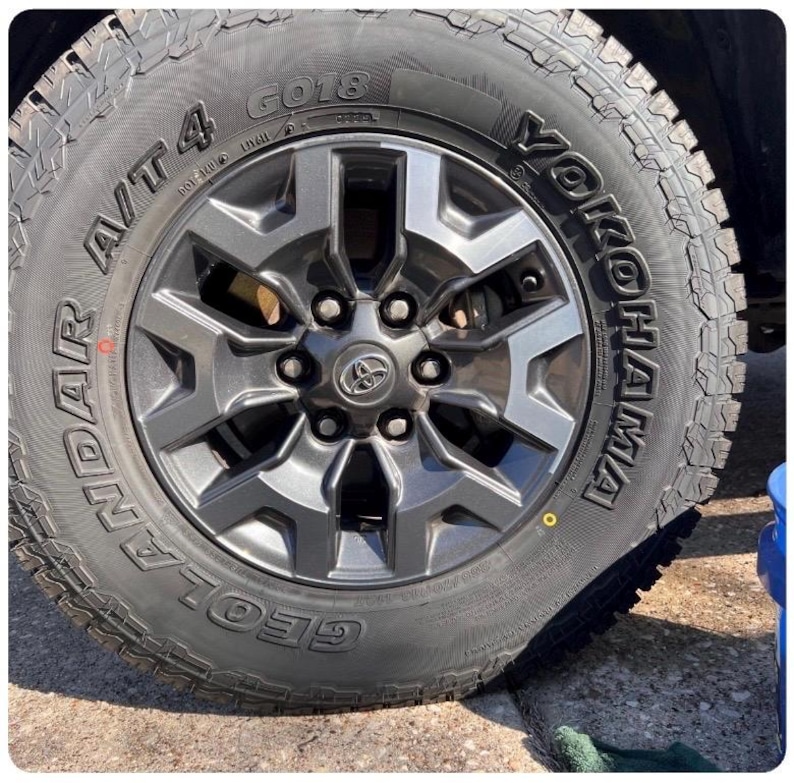 Marine Grade Vinyl Tacoma TRD Off Road Wheel blackout overlays 3rd gen charcoal metallic