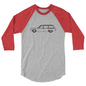 Corvair Lakewood 3/4 sleeve raglan shirt Grey/Heather Red