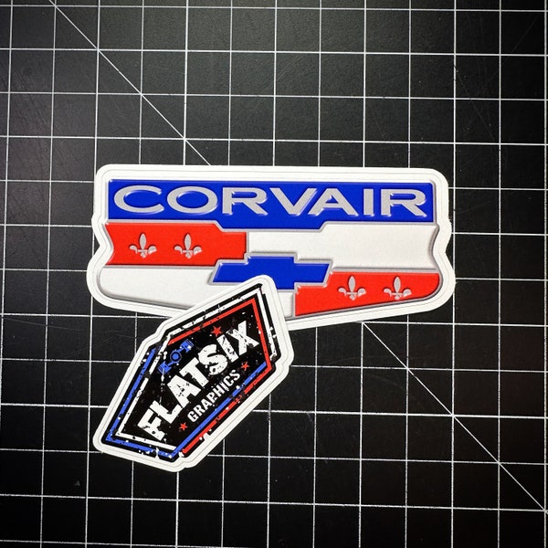 Two 4" wide Corvair Stickers