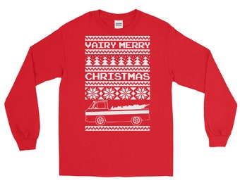 Rampside Corvair Ugly Christmas Style Camicia a maniche lunghe da uomo