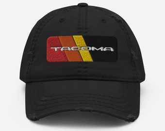 Embroidered Tacoma Distressed Dad Hat