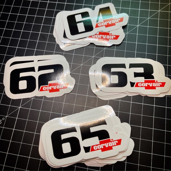 Corvair year of make (3) stickers