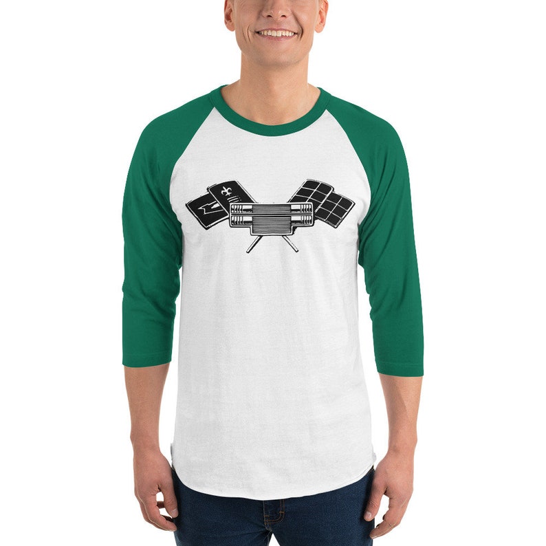 Corvair High Performance Flags 3/4 sleeve raglan shirt image 8