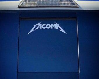 Pegatina de Tacoma inspirada en Metallica de Tacomatallica