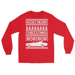 Ugly Christmas Sweater Style 1965-1969 Corvair Cabrio Herren Langarmshirt