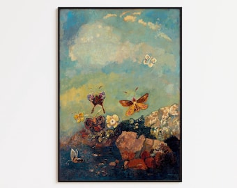 Odilon Redon Butterflies Art Print: Fine Art Wall Decor