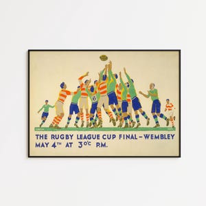 Vintage Rugby League Cup Final Art Print