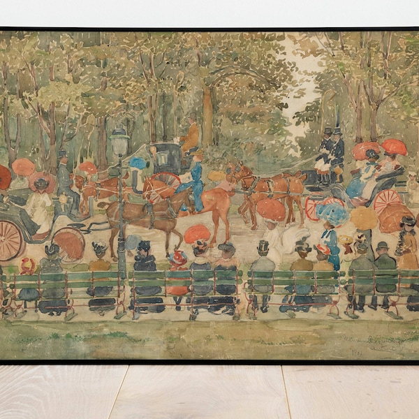 Central Park by Maurice Prendergast| Wall Decor Art Poster| Framed Art Print| Art Canvas| Wall Art Print