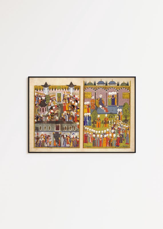 Suleiman the Magnificent Art Print: Ottoman Miniature Islamic Wall