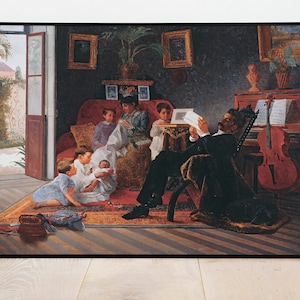 Jose Ferraz de Almeida Junior Family Scene Art Print: Wall Decor