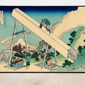 Mount Fuji from Totomi Mountains by Hokusai| Japanese Art Print| Framed Wall Print| Vintage Poster| Canvas Art Wall Decor| Poster Print