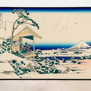 Tea House at Koishikawa by Hokusai| Japanese Art Print| Framed Wall Prints| Vintage Poster| Canvas Art Wall Decor| Poster Print| Wall Art