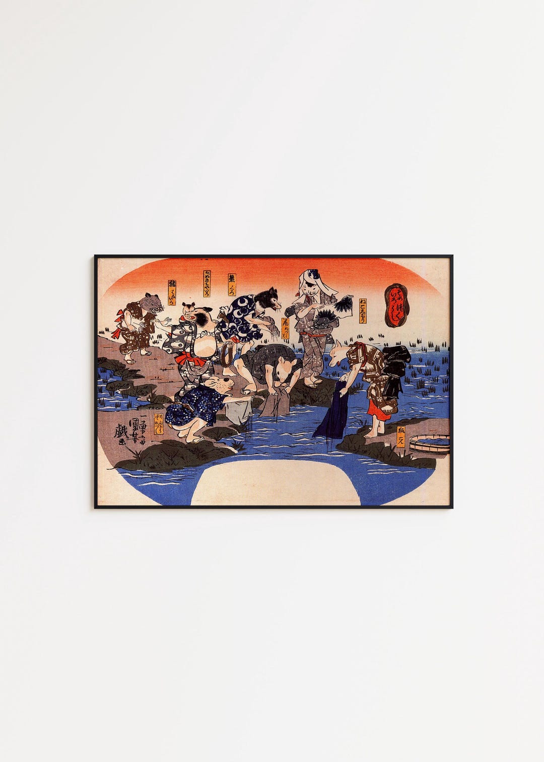 Utagawa Kuniyoshi Japanese Art Print: Animal Ukiyo-e Wall Decor - Etsy