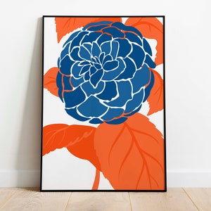 Floral Wall Art for Nursery Wall Decor Framed Art Mid Century Modern Wildflower Canvas Painting Wall Decor Watercolor Wall Prints