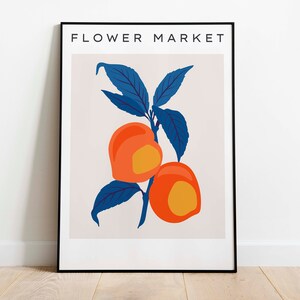 Floral Wall Art for Nursery Wall Decor Framed Art Mid Century Modern Wildflower Canvas Painting Wall Decor Watercolor Wall Prints