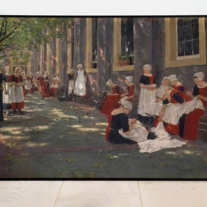 Orphanage Amsterdam by Max Liebermann| Wall Decor Art Poster| Framed Art Print| Art Canvas| Wall Art Print| Poster Print| Art Wall Decor
