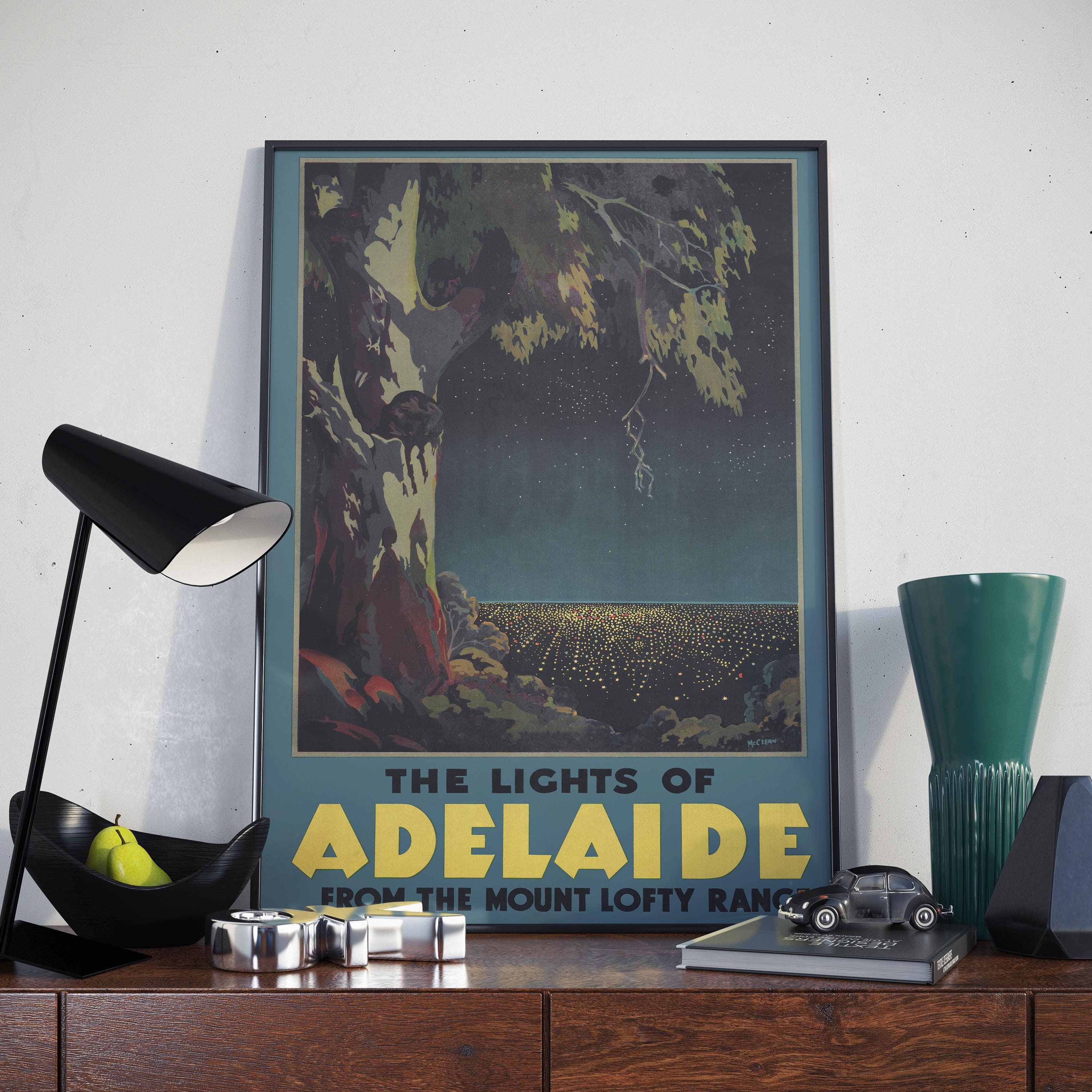 Adelaide Wall Art Print Vintage Poster Art Australia Travel Etsy